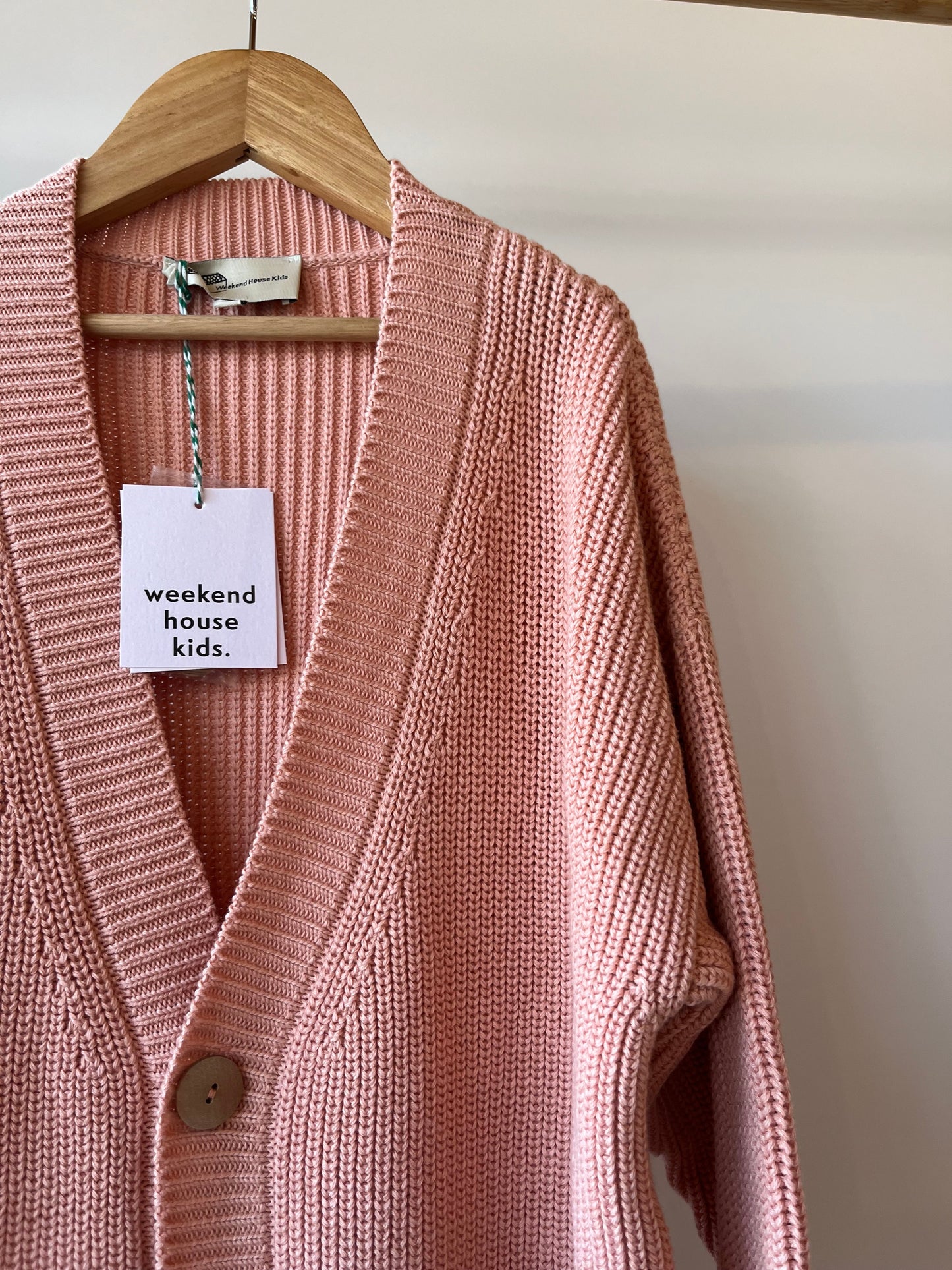 Preloved Weekend House, Pink Knitted Cardigan, 9 Years