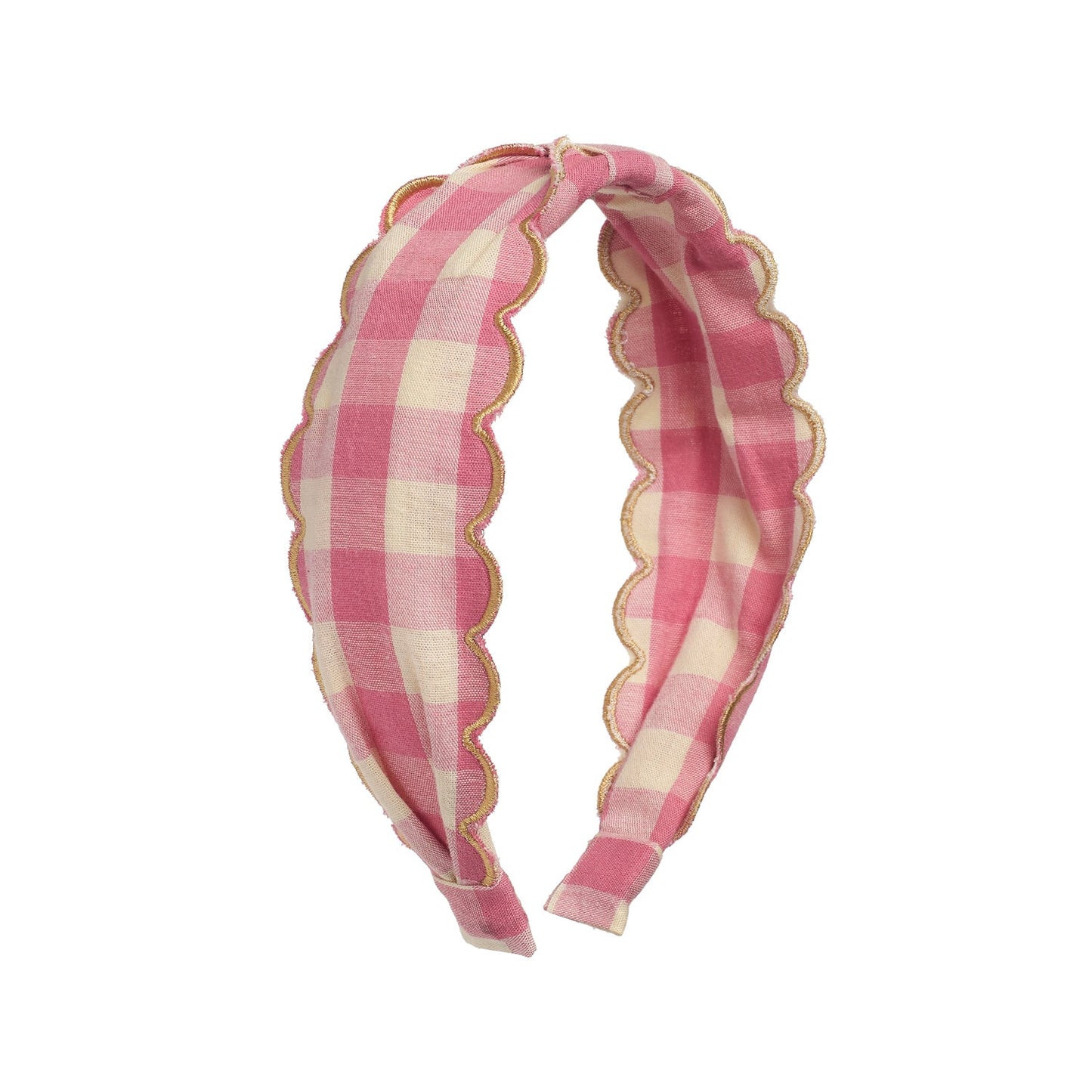 Scallop Gingham Headband