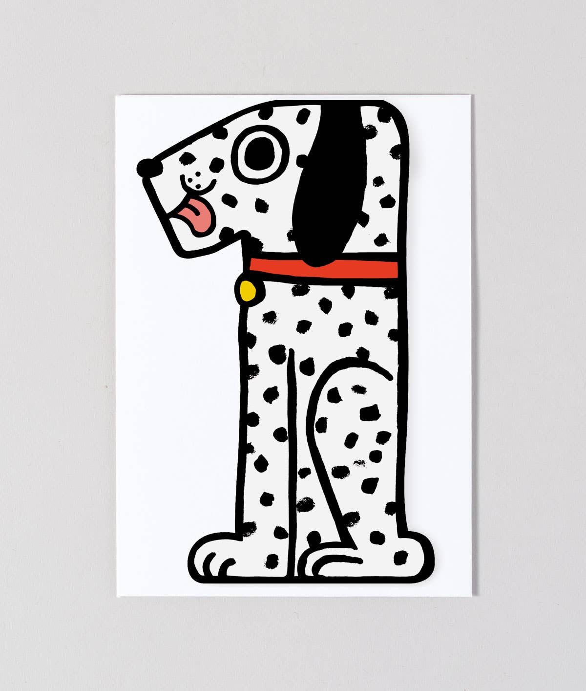 Dog Shaped Card 1st Birthday Kid's Birthday Number Card