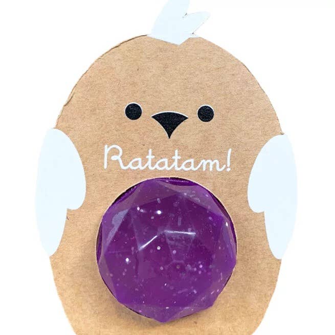 Ratatam! - Faceted bouncing ball bird - Purple