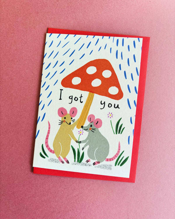 'I Got You' Mice Friendship Greeting Card