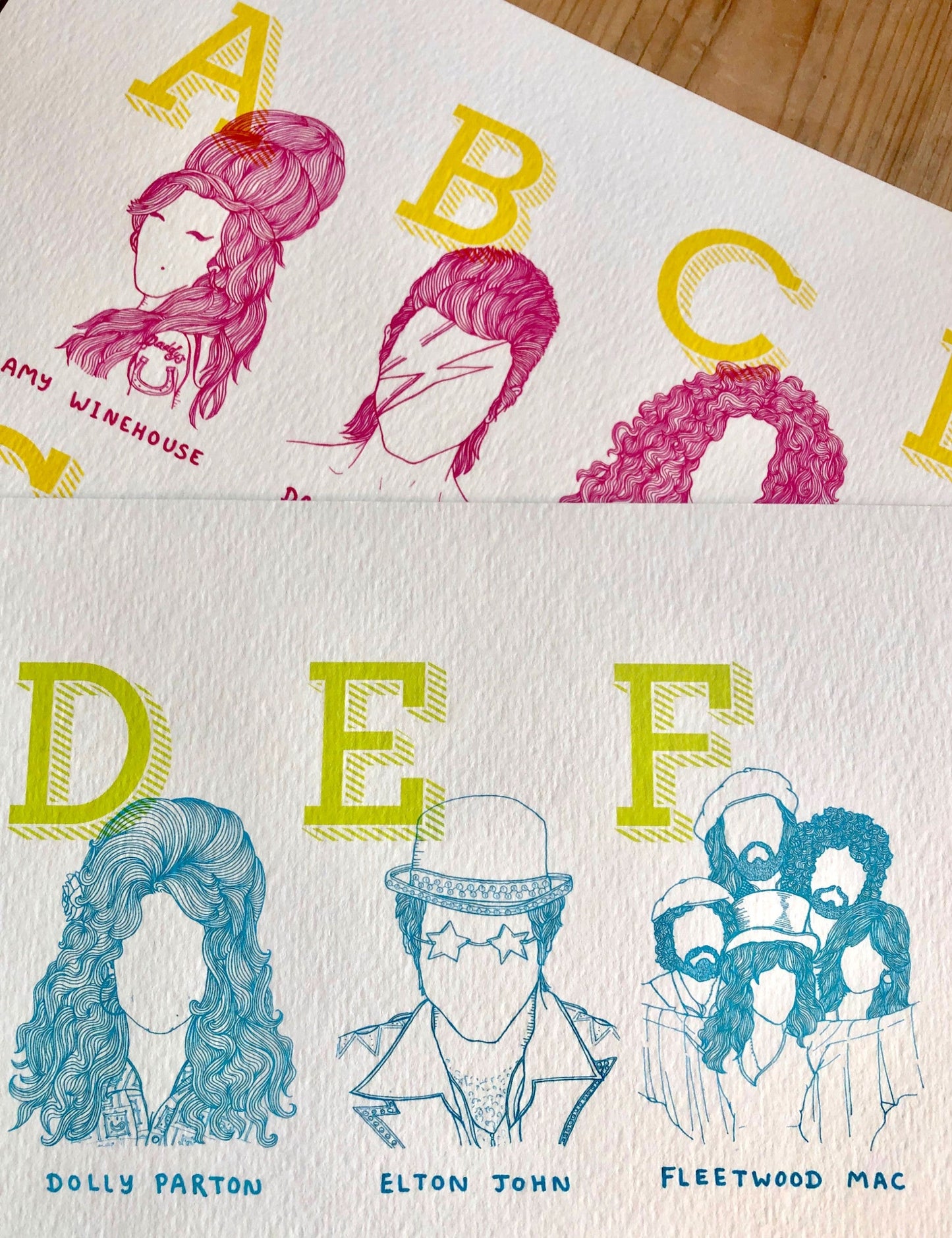 A3 Musical Alphabet, Green