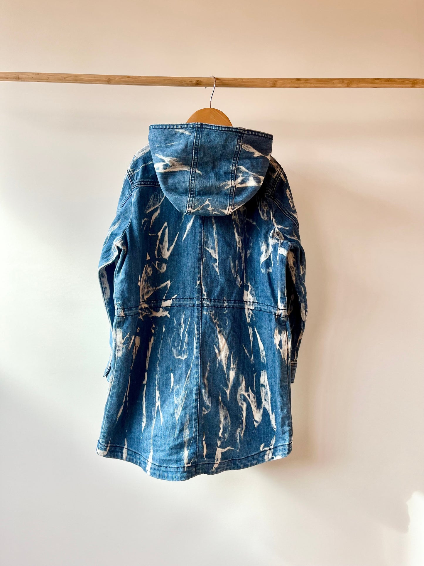 Preloved Stella McCartney, Bleached Zip-up Hooded Jacket, 8 Years