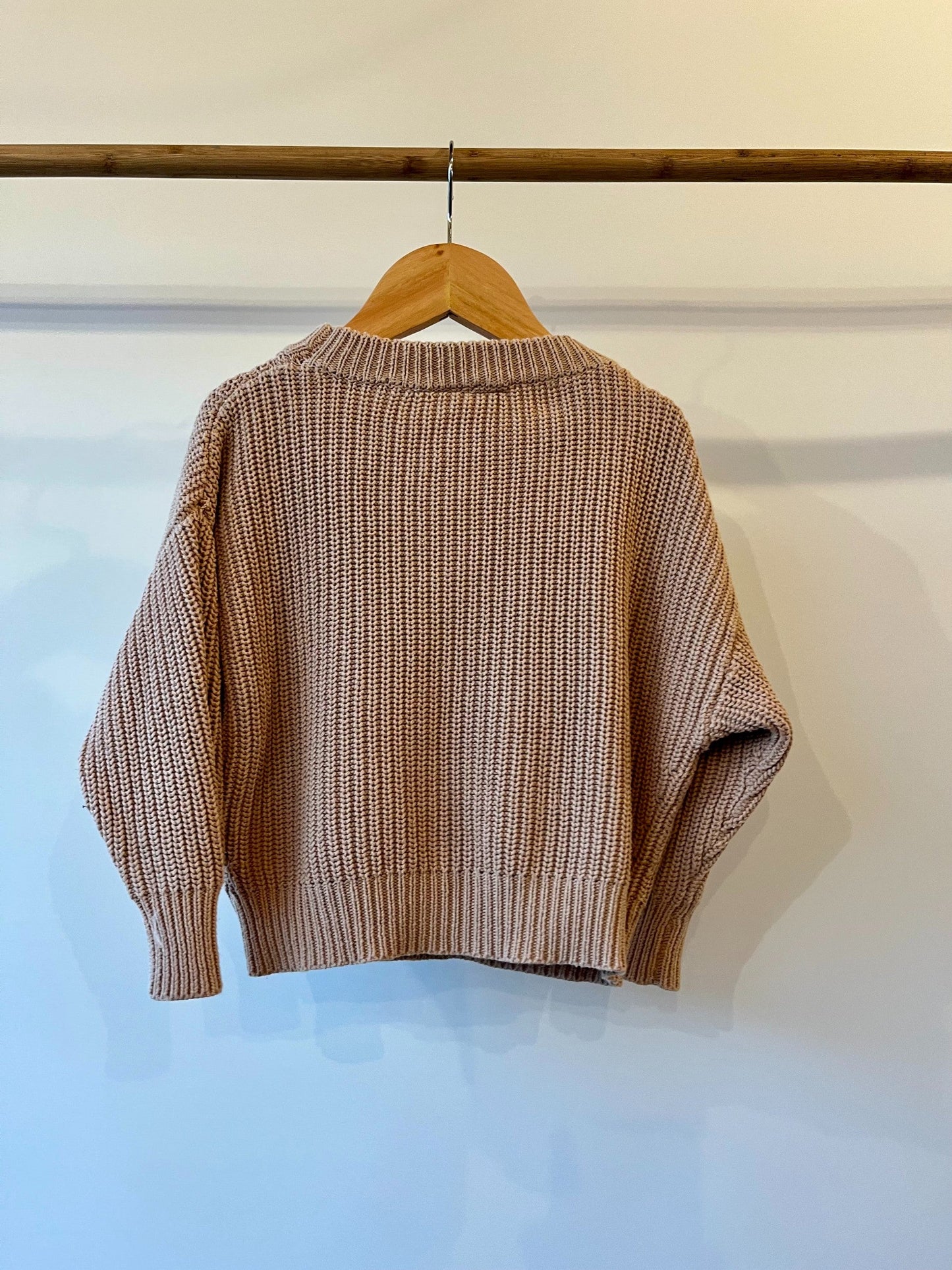 Preloved Tiny Trove, Rose Knitted Jumper, 1 - 2 years