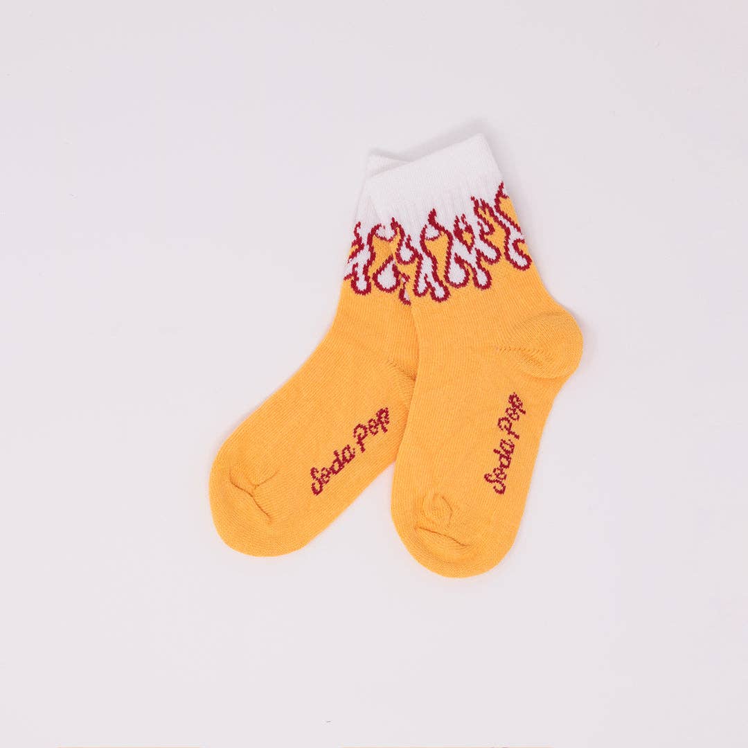 Flame Skater Socks for Kids
