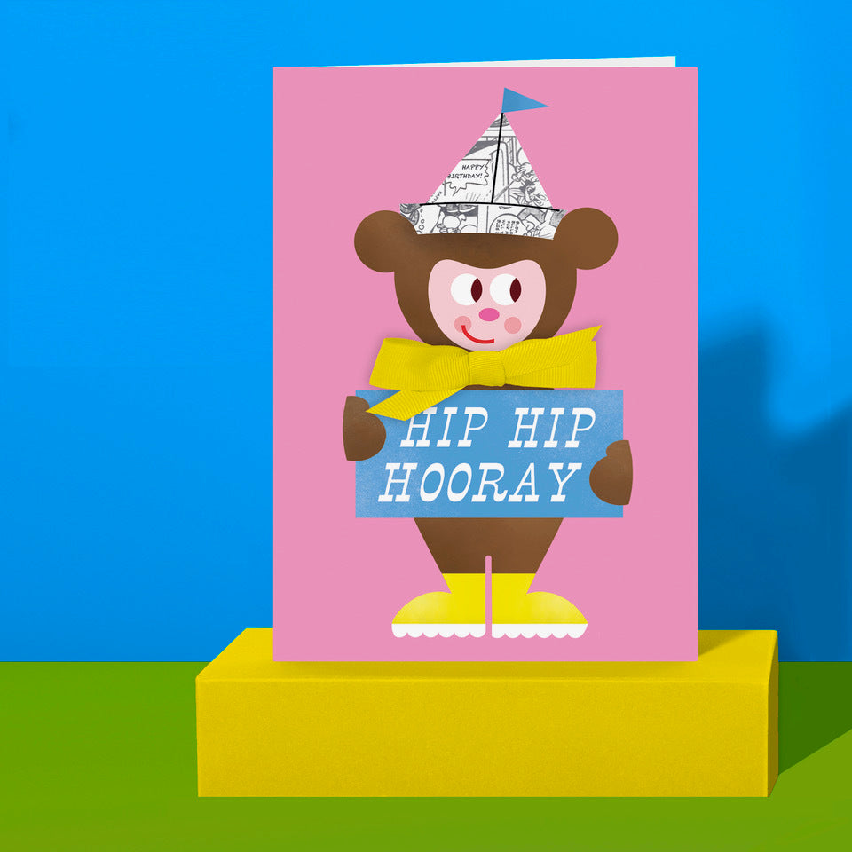 Petit Pals, Hip Hip Hooray Bear Card