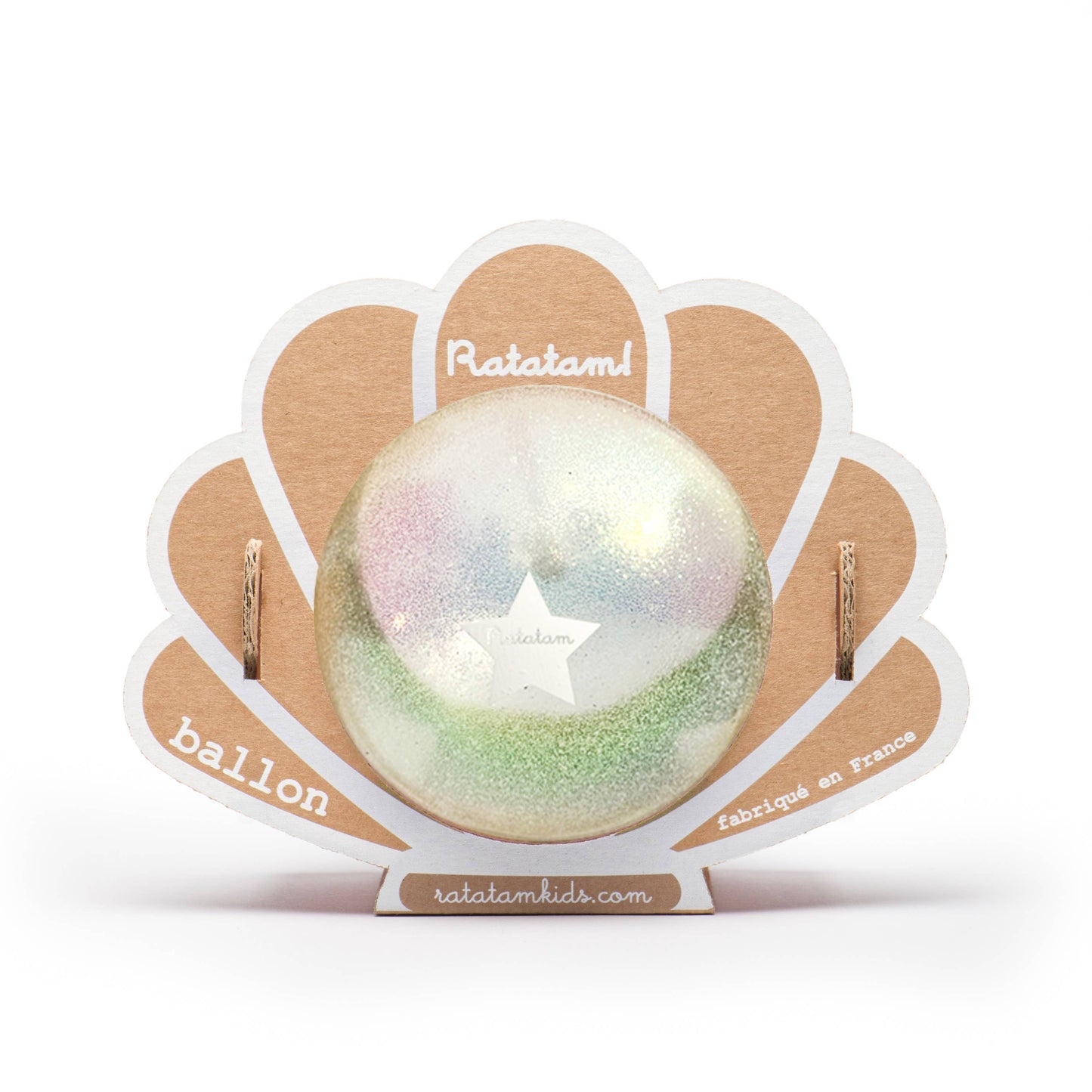 Ratatam! - Small 10 cm shellfish glitter balloon: Rose
