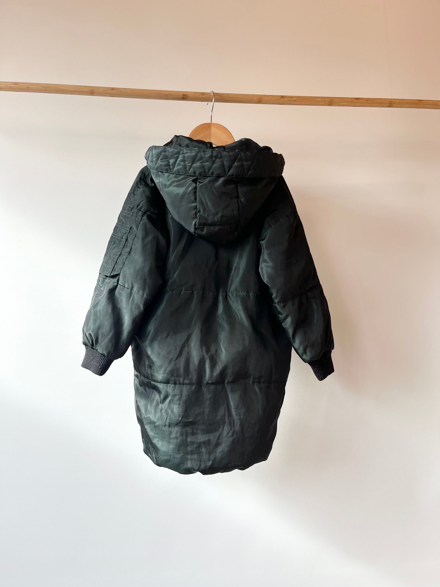 Preloved Molo, Green Iridescent Hooded Coat, 6 - 7 years