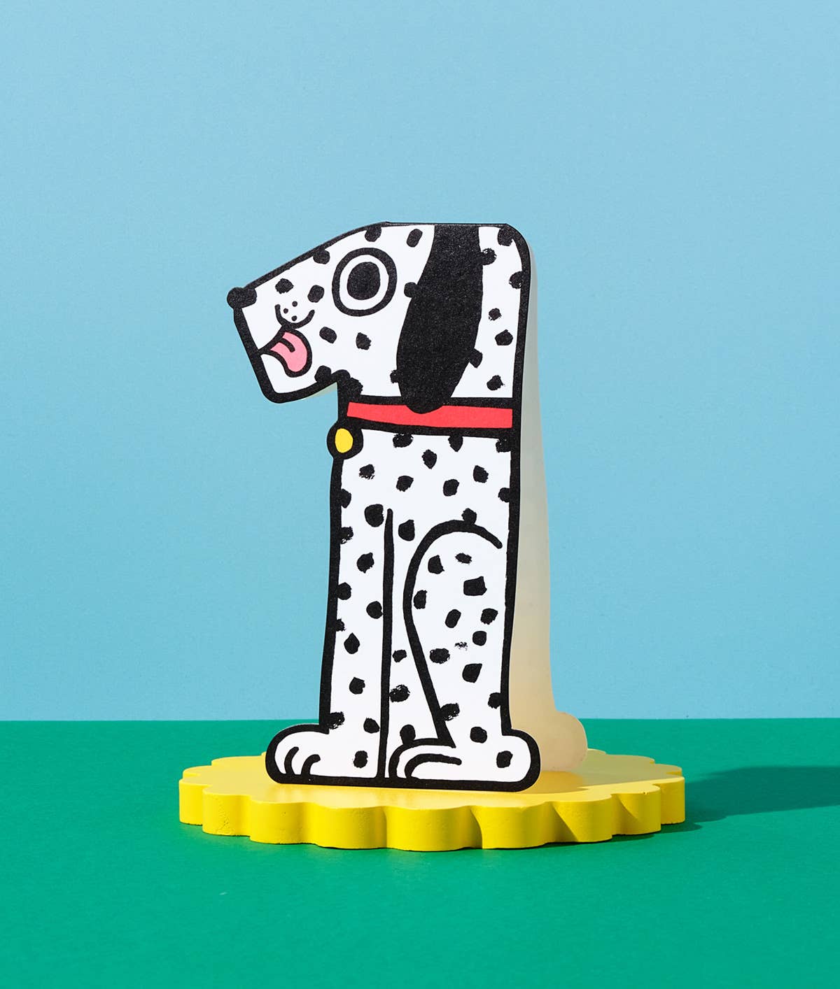 Dog Shaped Card 1st Birthday Kid's Birthday Number Card