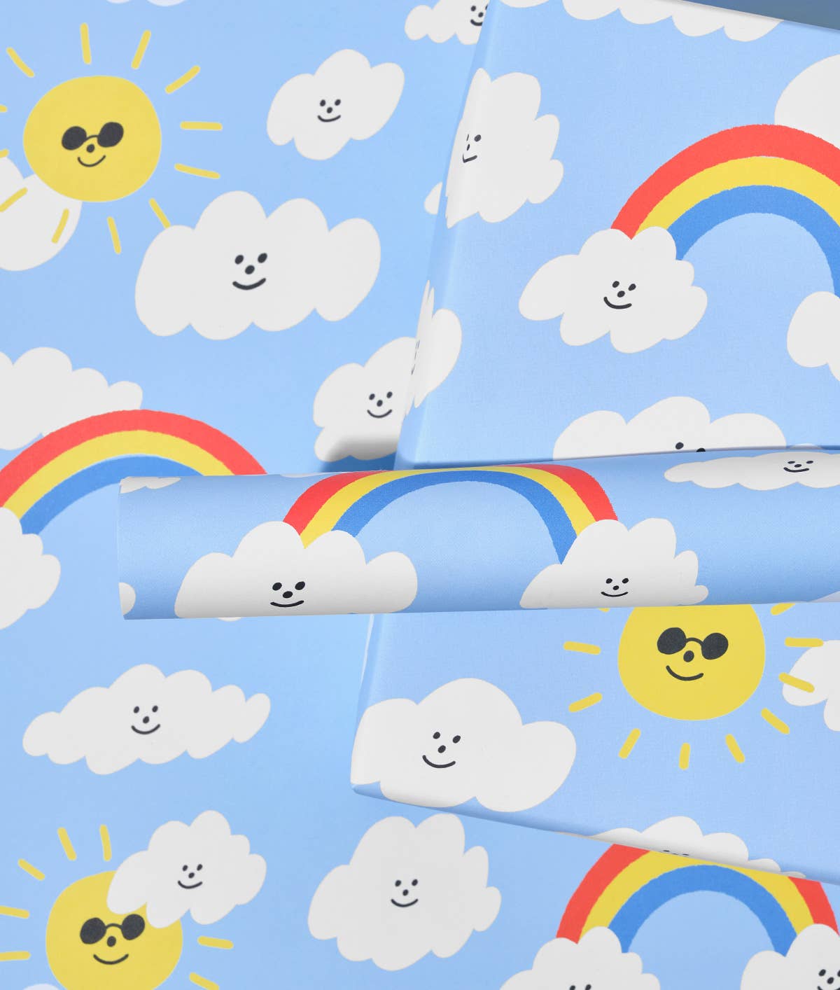 Suns and Clouds Colourful Gender Neutral Kids Gift Wrap