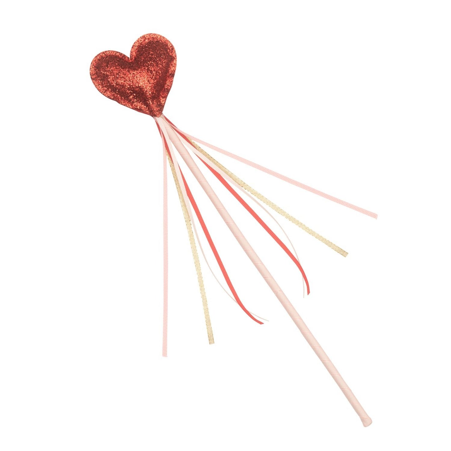 Red Glitter Love Heart Wand