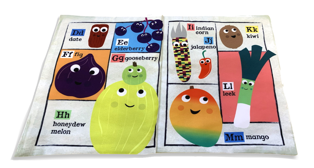 Fruit & Veg ABC Crinkly Cloth Newspaper