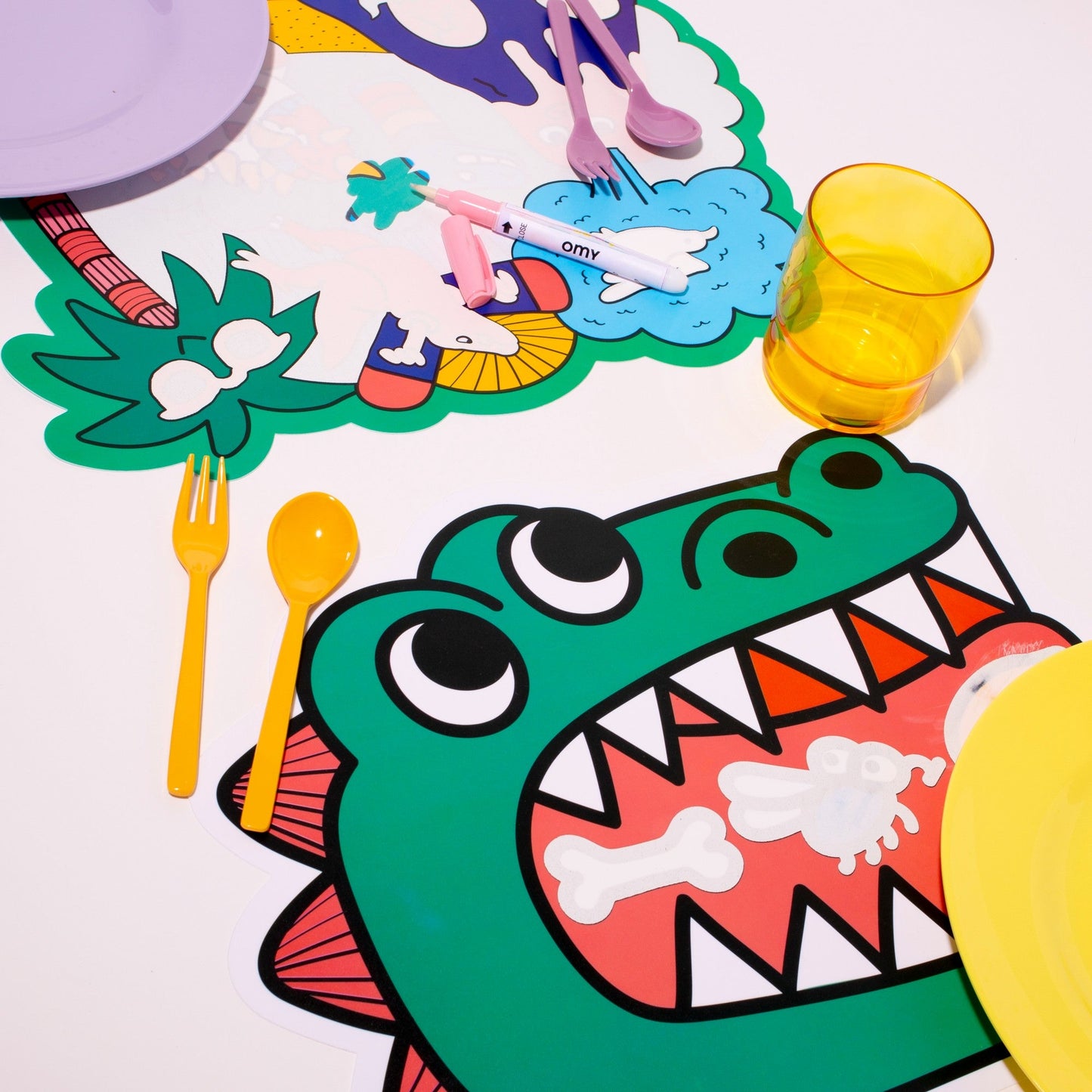 OMY Magic Water Placemats, Dino