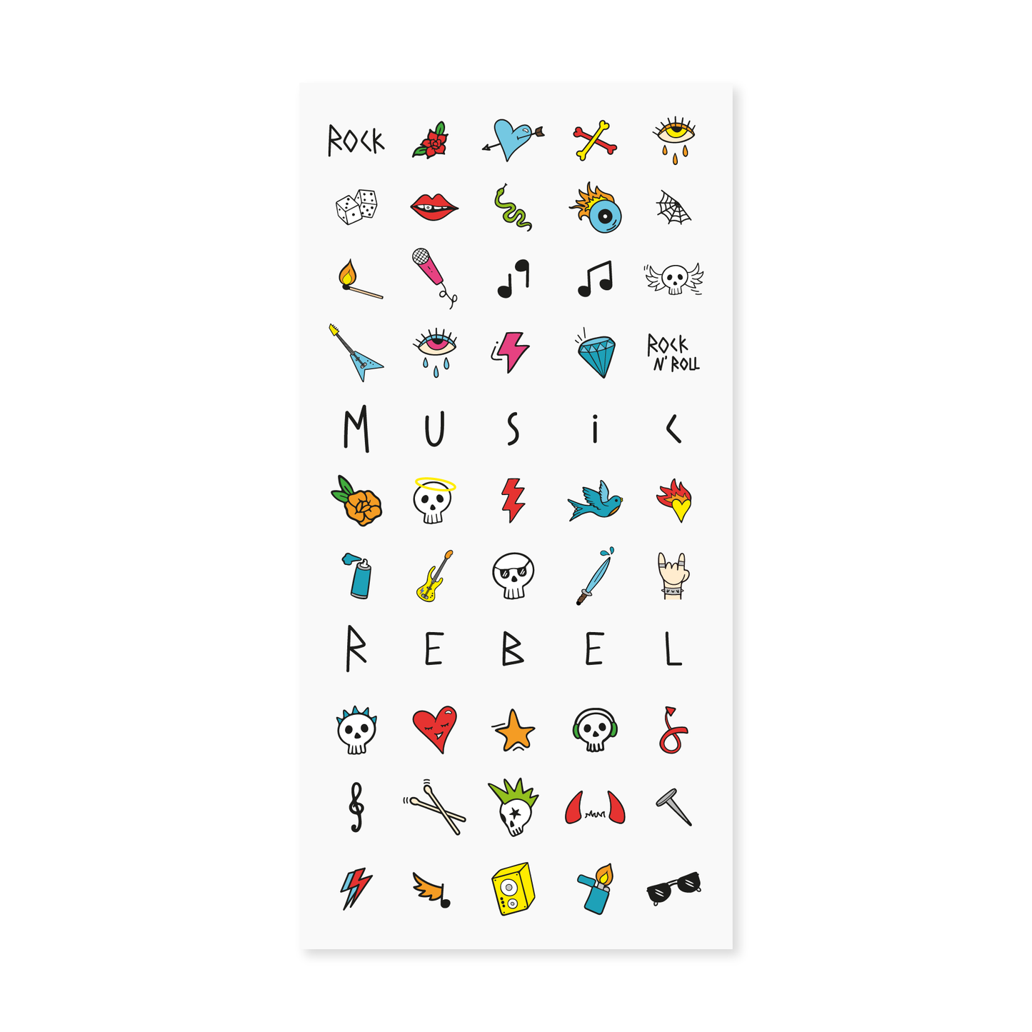 Rock 'N' Roll Nail Stickers