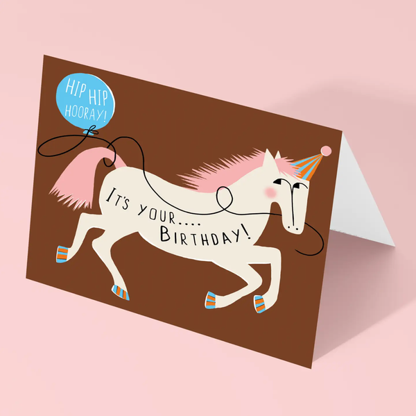 'Fancy Filly' Horse Birthday Card