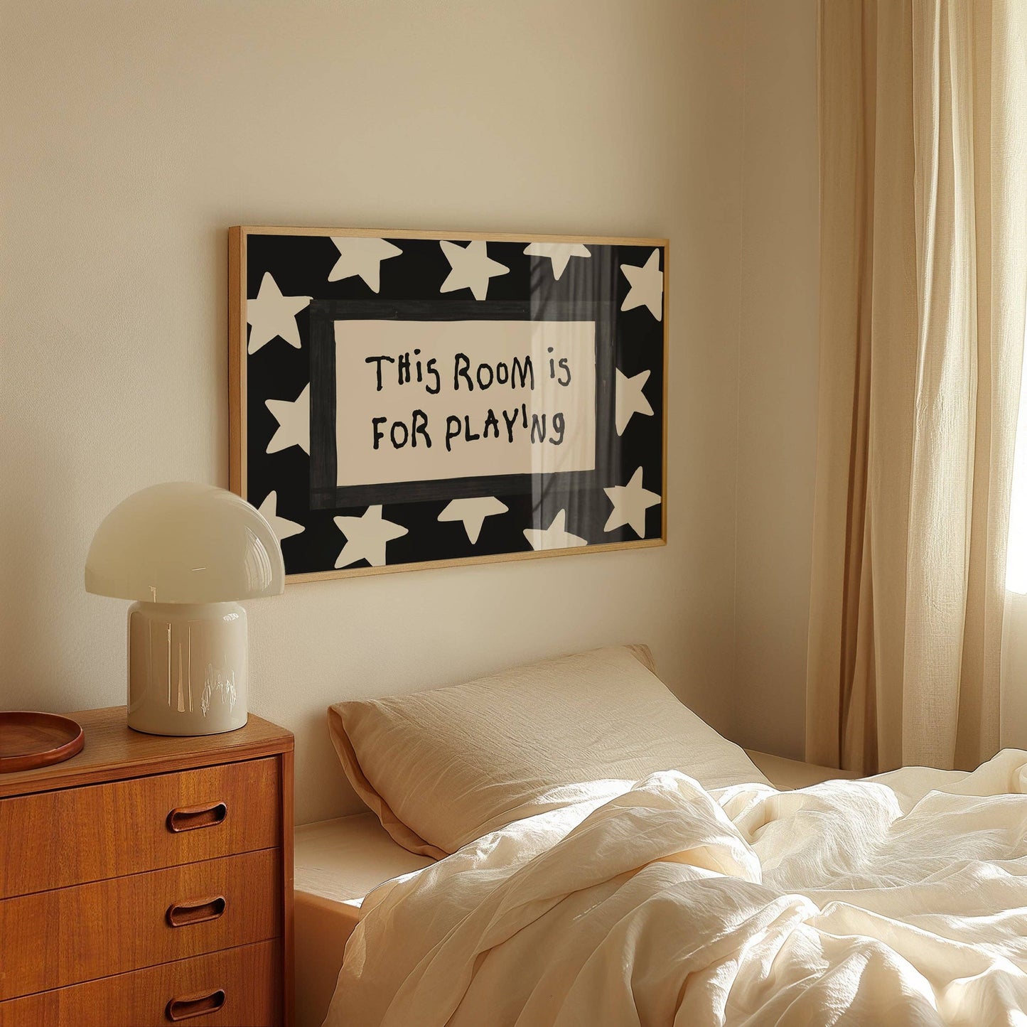Lune Club - This Room Is For Playing Print: Pink, Unframed, A3
