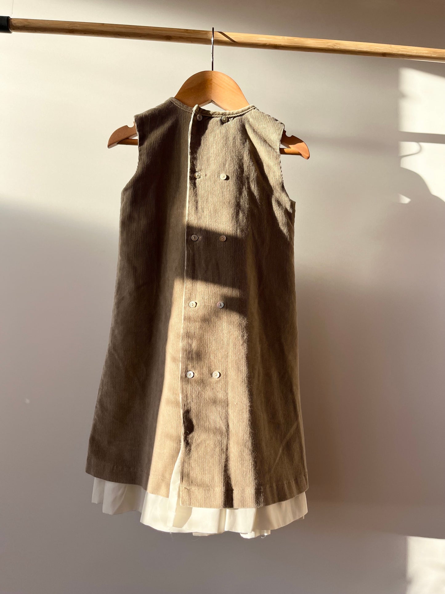 Preloved D'Arcey Brown, Brown Pinafore Dress, 3 years