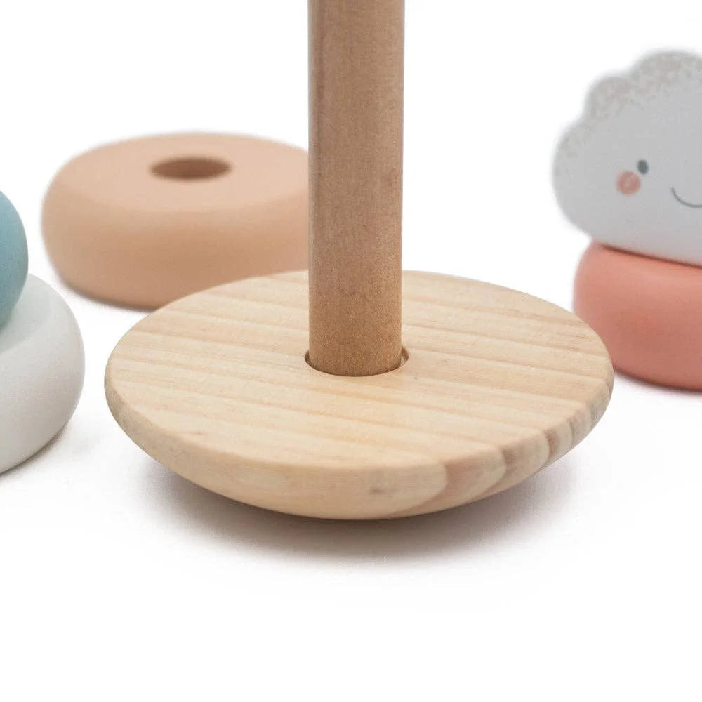 Wobbly Cloud Stacking Tower Toy