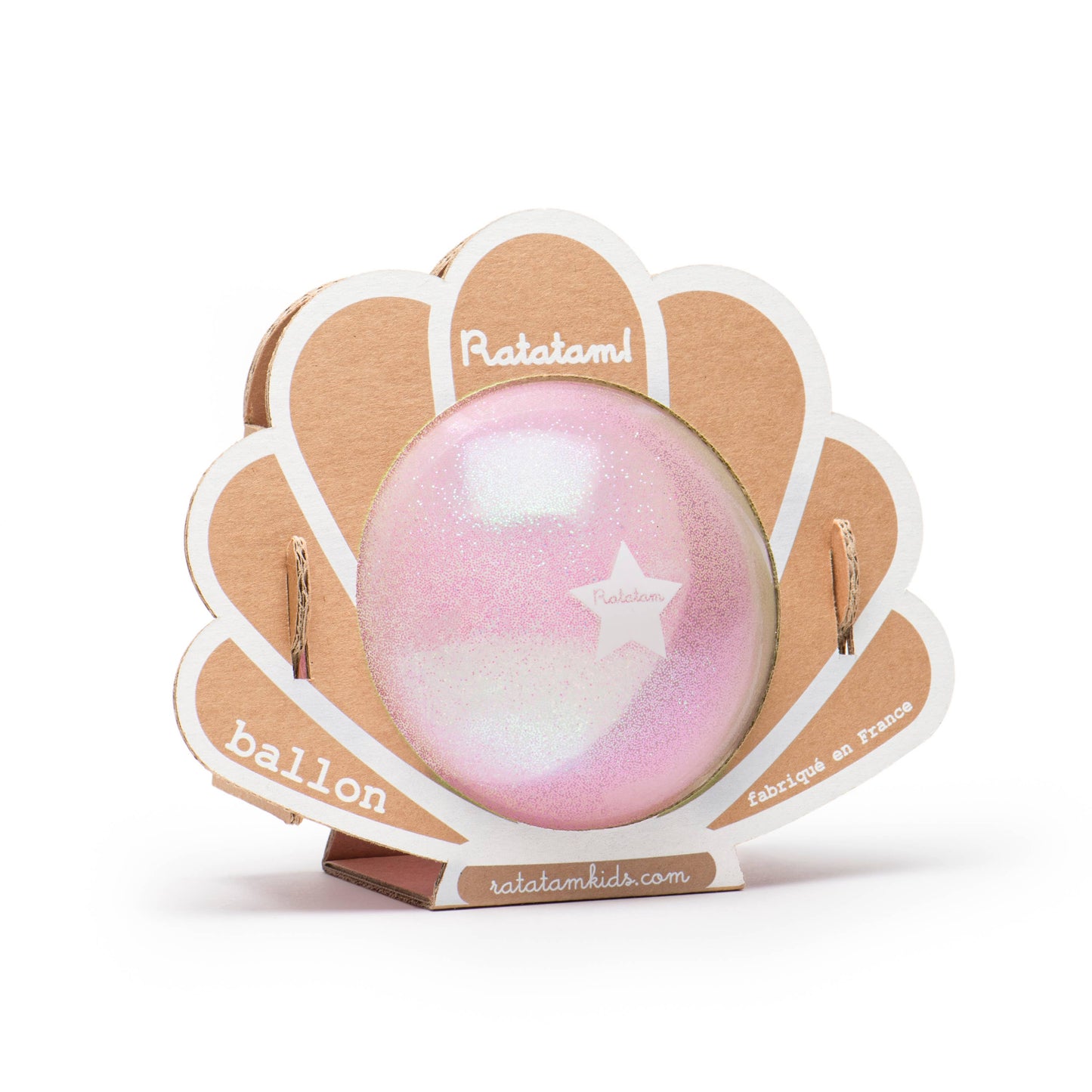 Ratatam! - Small 10 cm shellfish glitter balloon: Rose