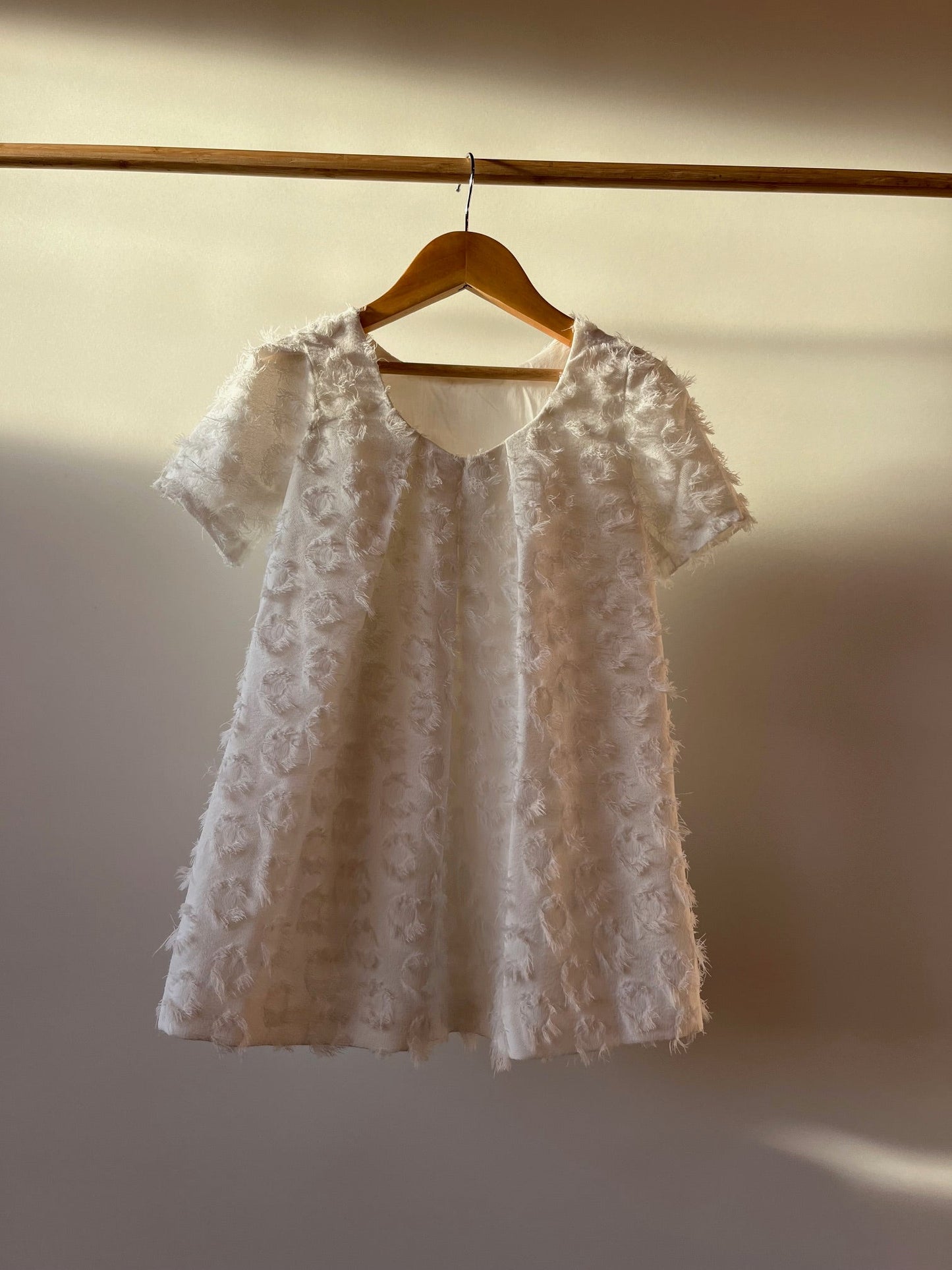 Preloved Zara, White Polka Dot Party Dress, 5 years