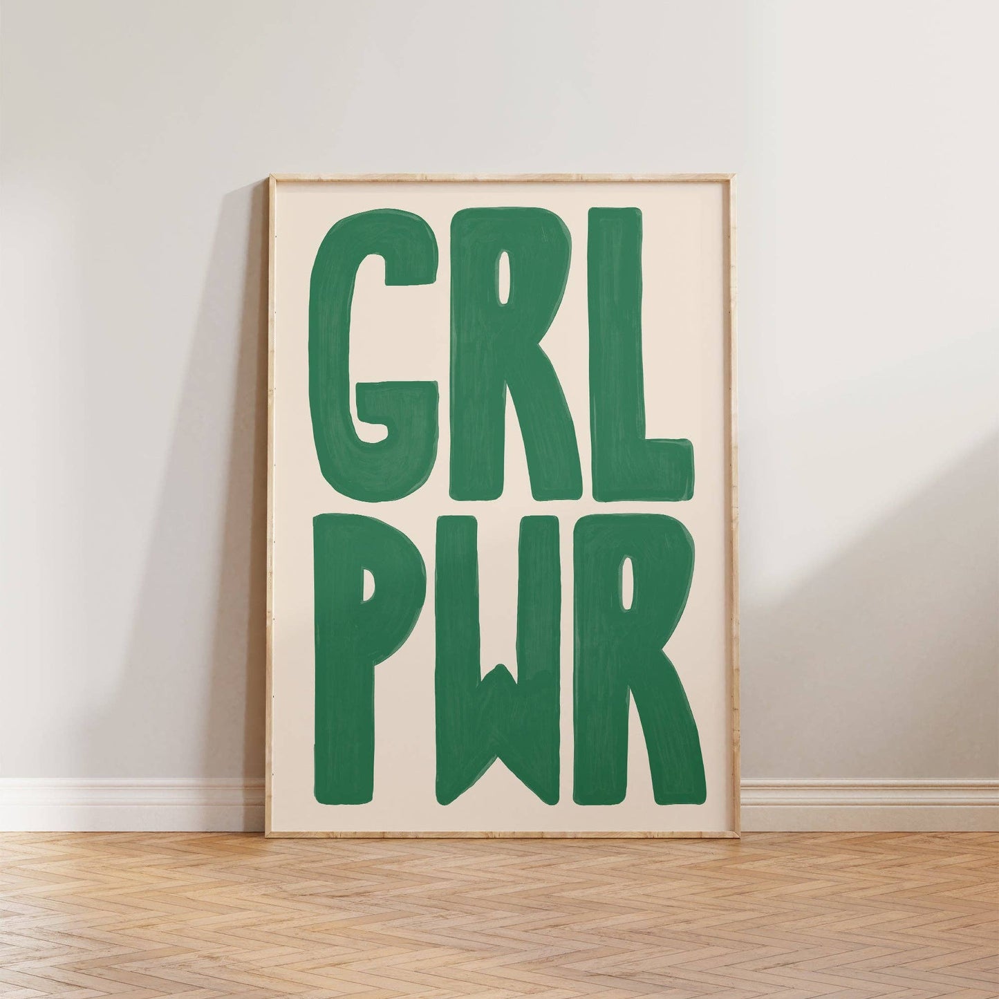 Lune Club - Girl Power Bold Print: Pink, Unframed, A3