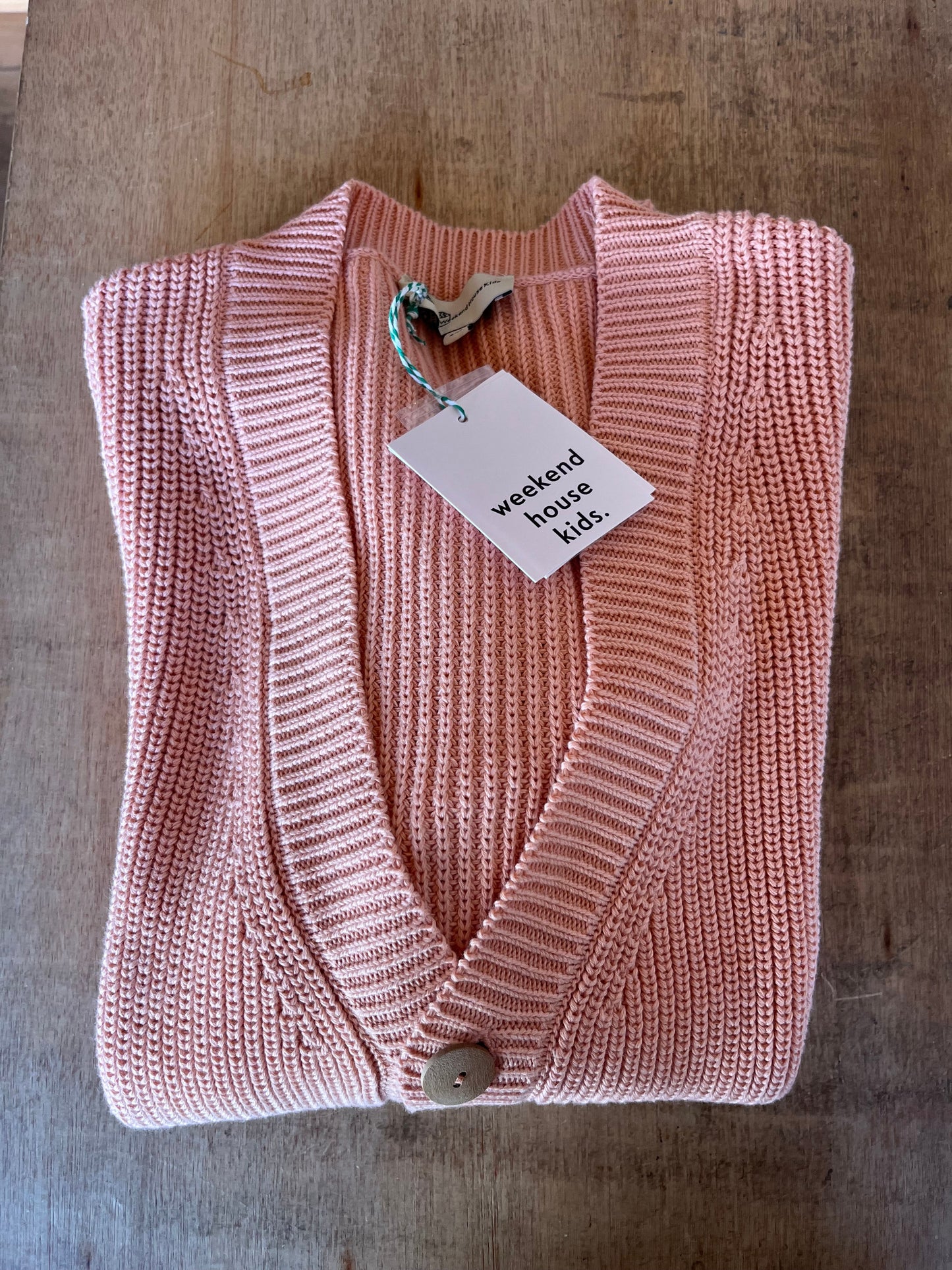 Preloved Weekend House, Pink Knitted Cardigan, 9 Years