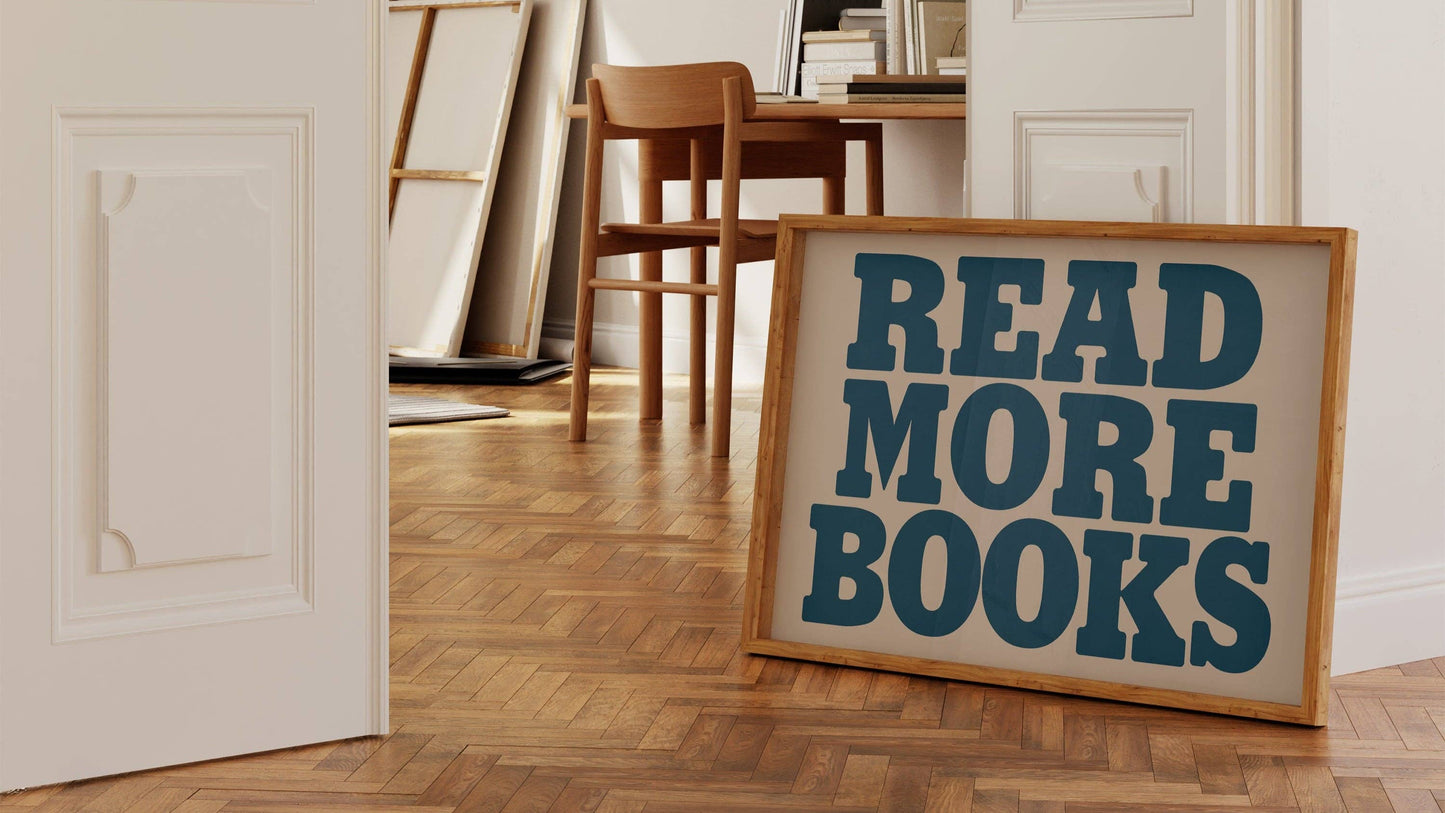 Lune Club - Read More Books Bold Print: Multi, Unframed, A3