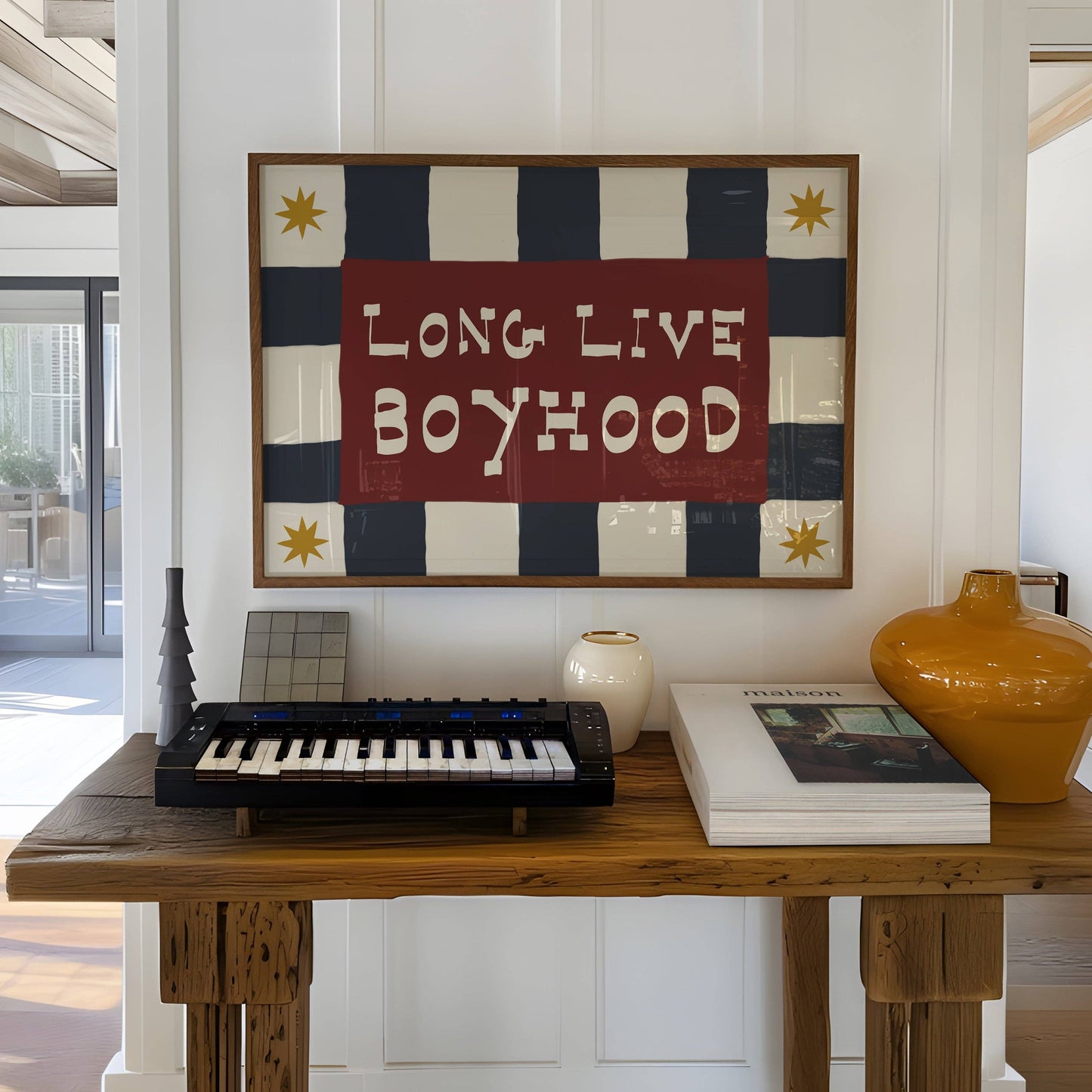 Lune Club - Long Live Boyhood Print: Rust & Green, Unframed, A3