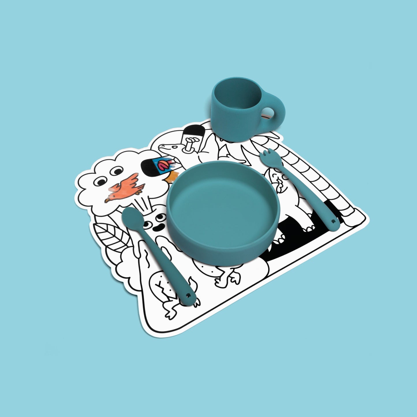 OMY Magic Water Placemats, Dino