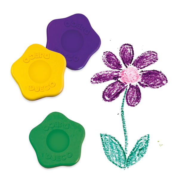 12 Flower-Shaped Crayons