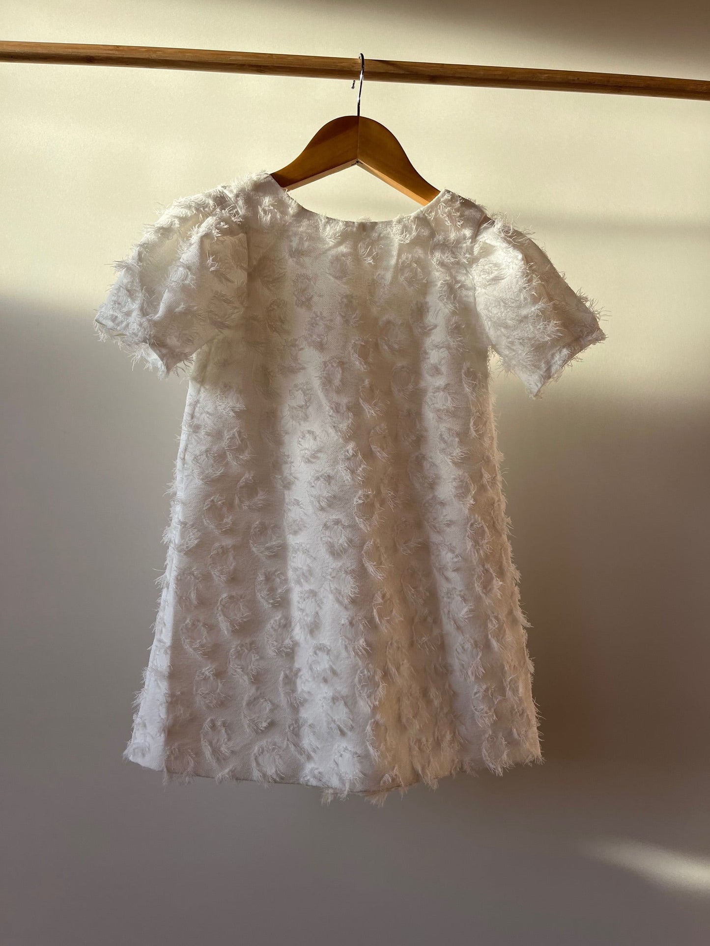 Preloved Zara, White Polka Dot Party Dress, 5 years