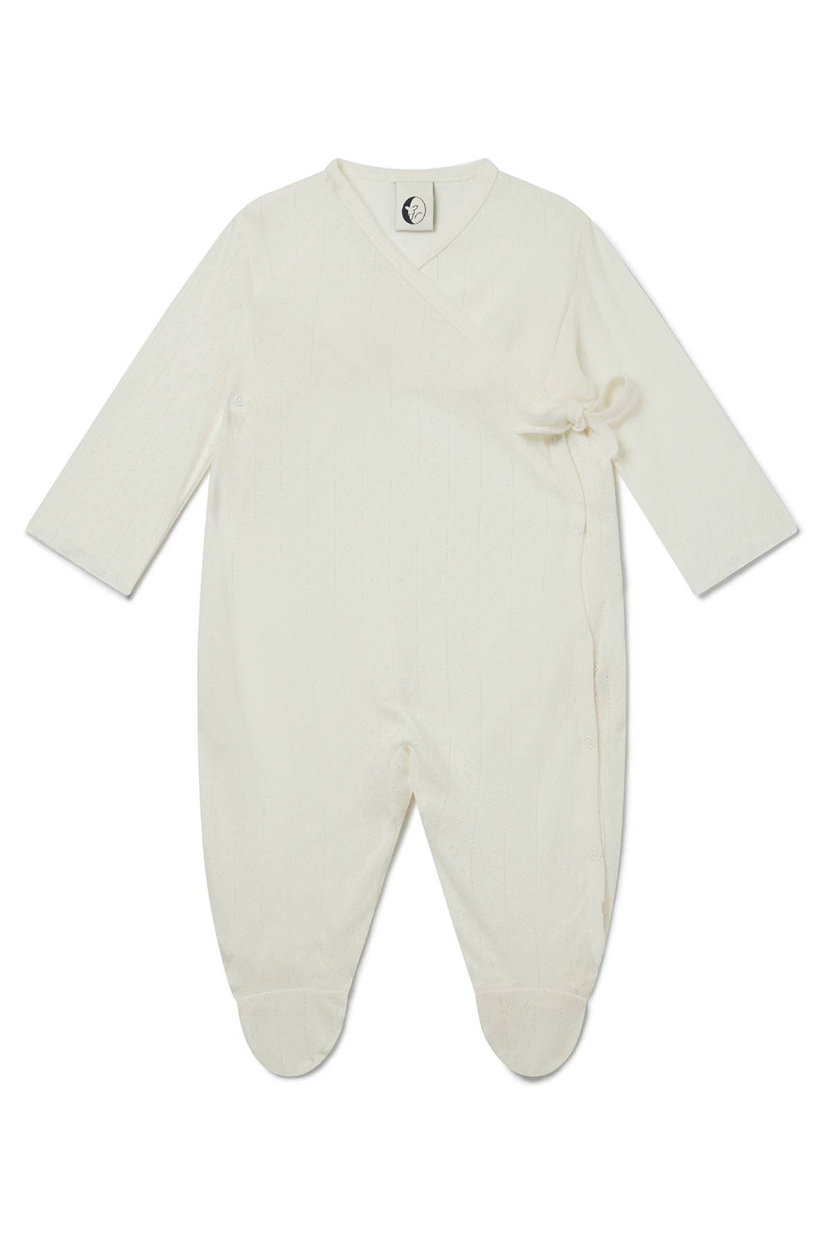 Sleepy Doe, Cream Pointelle Baby Wrap Sleepsuit