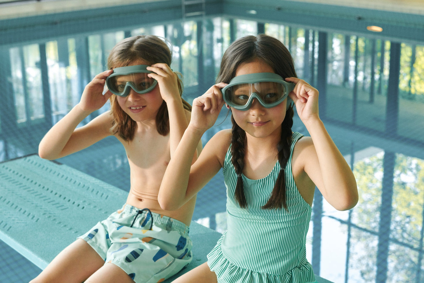 Liewood, Kerem Swim Goggles, Peppermint/Garden Green
