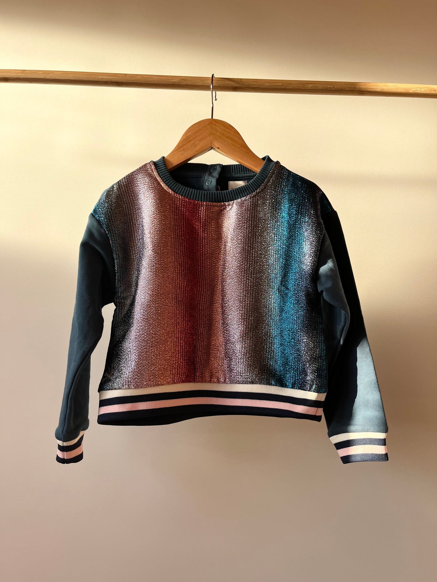 Preloved No Added Sugar, Multicoloured Glitter Sweater, 5 - 6 Years
