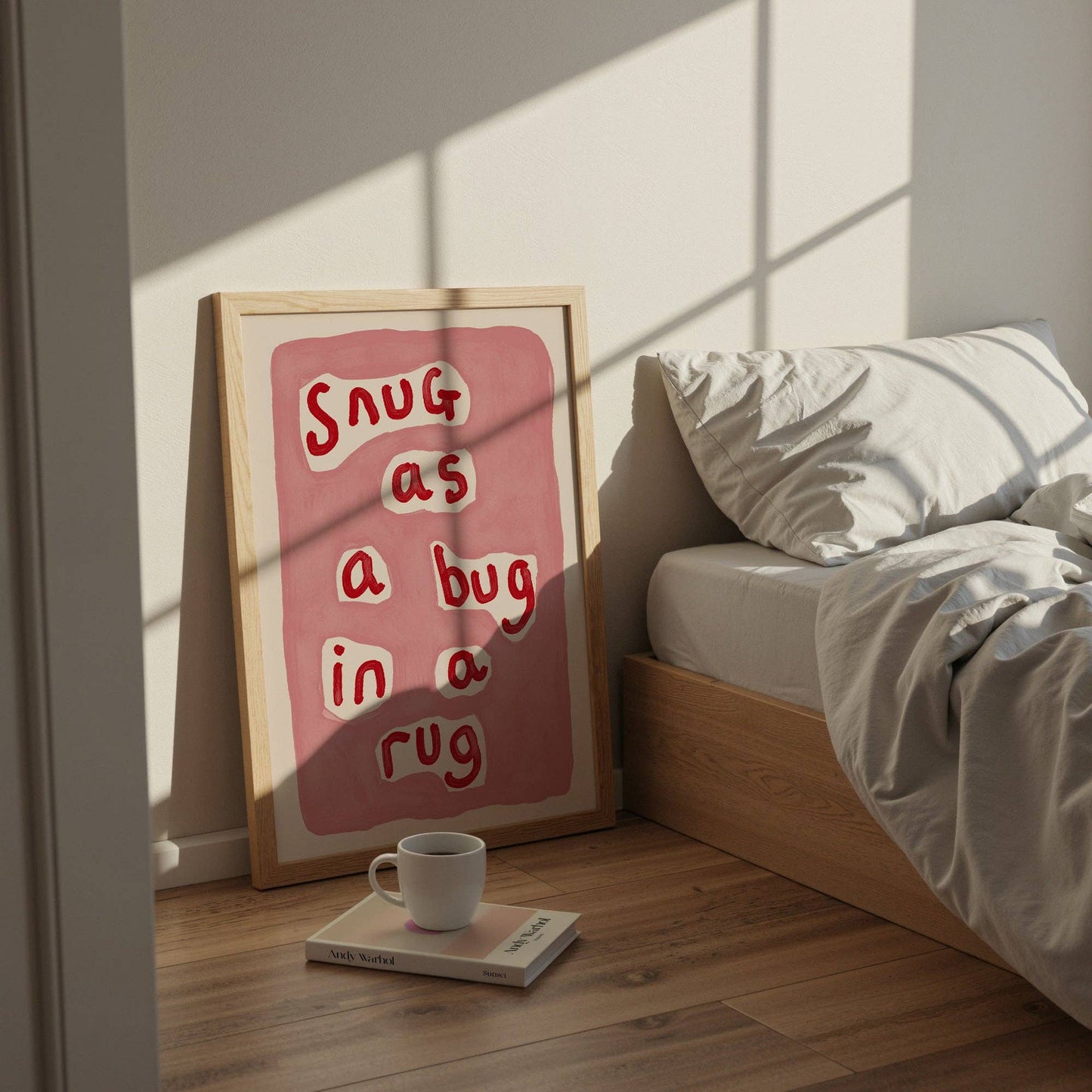 Lune Club - Snug as a Bug Print: Green, Unframed, A3