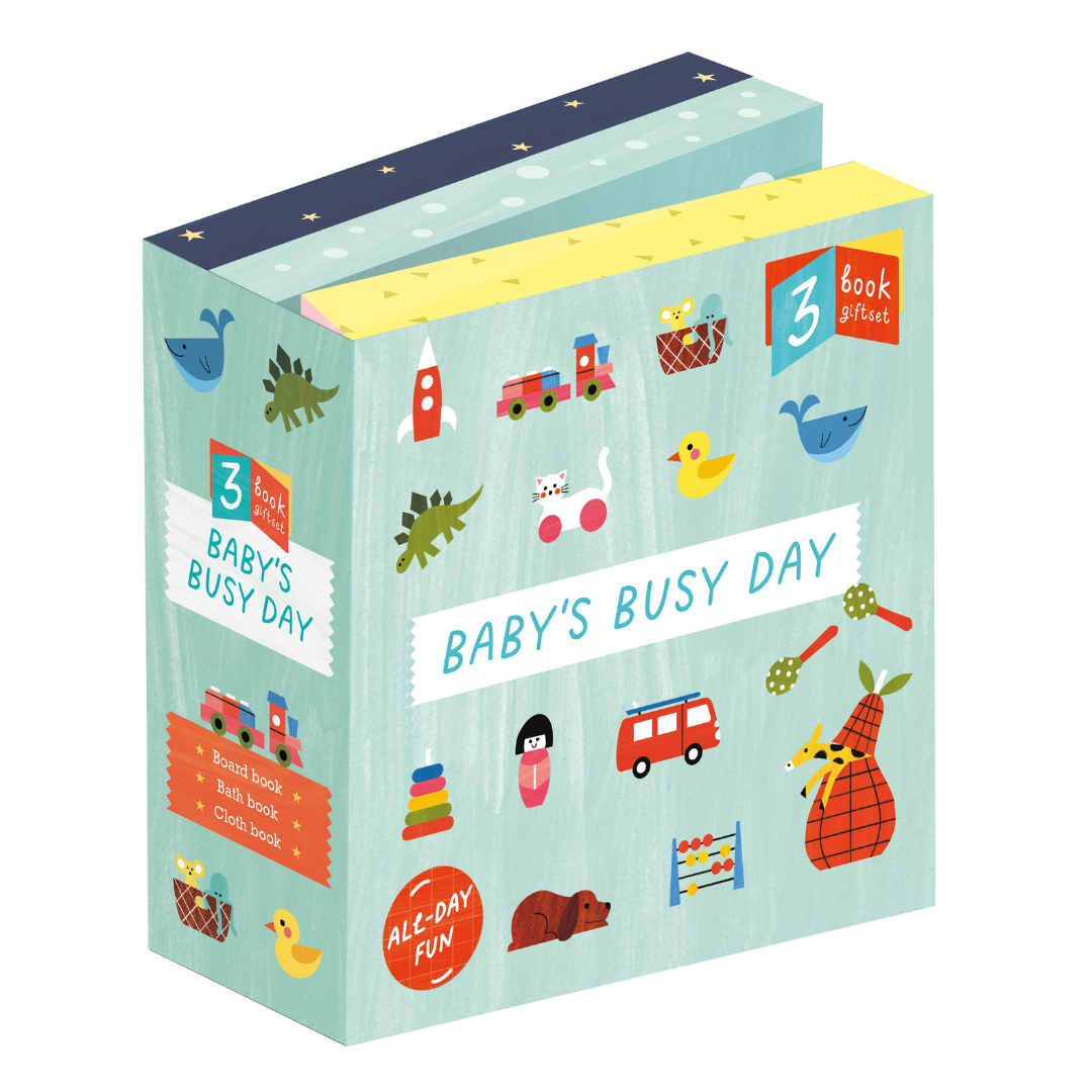 Baby's Busy Day (3 Book Set - Board, Cloth and Bath)