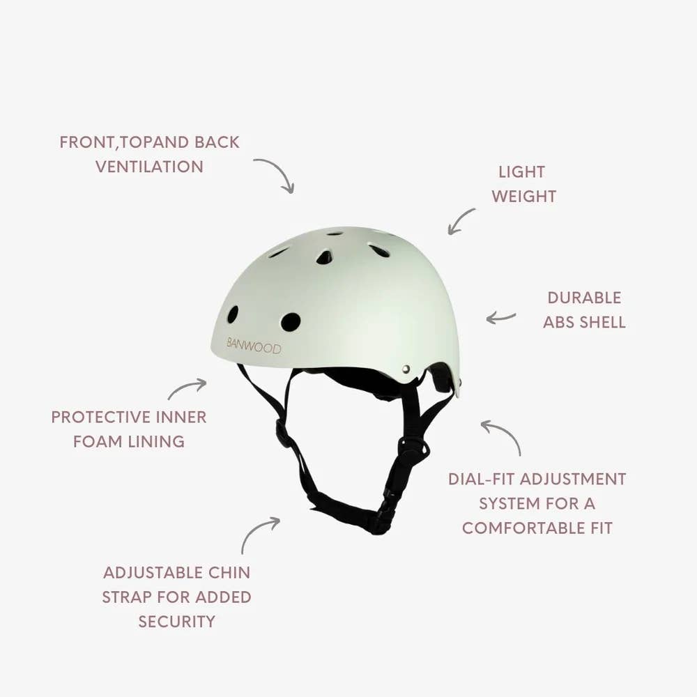 Banwood Helmet - Matte Pale Mint (50-54 cm)