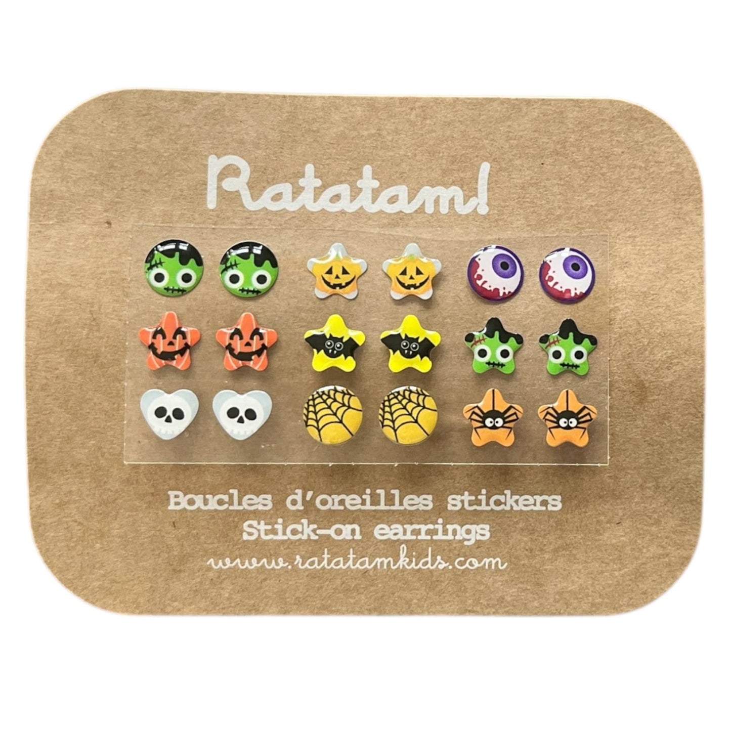 Ratatam! Stick-on Halloween earrings (set of 6)