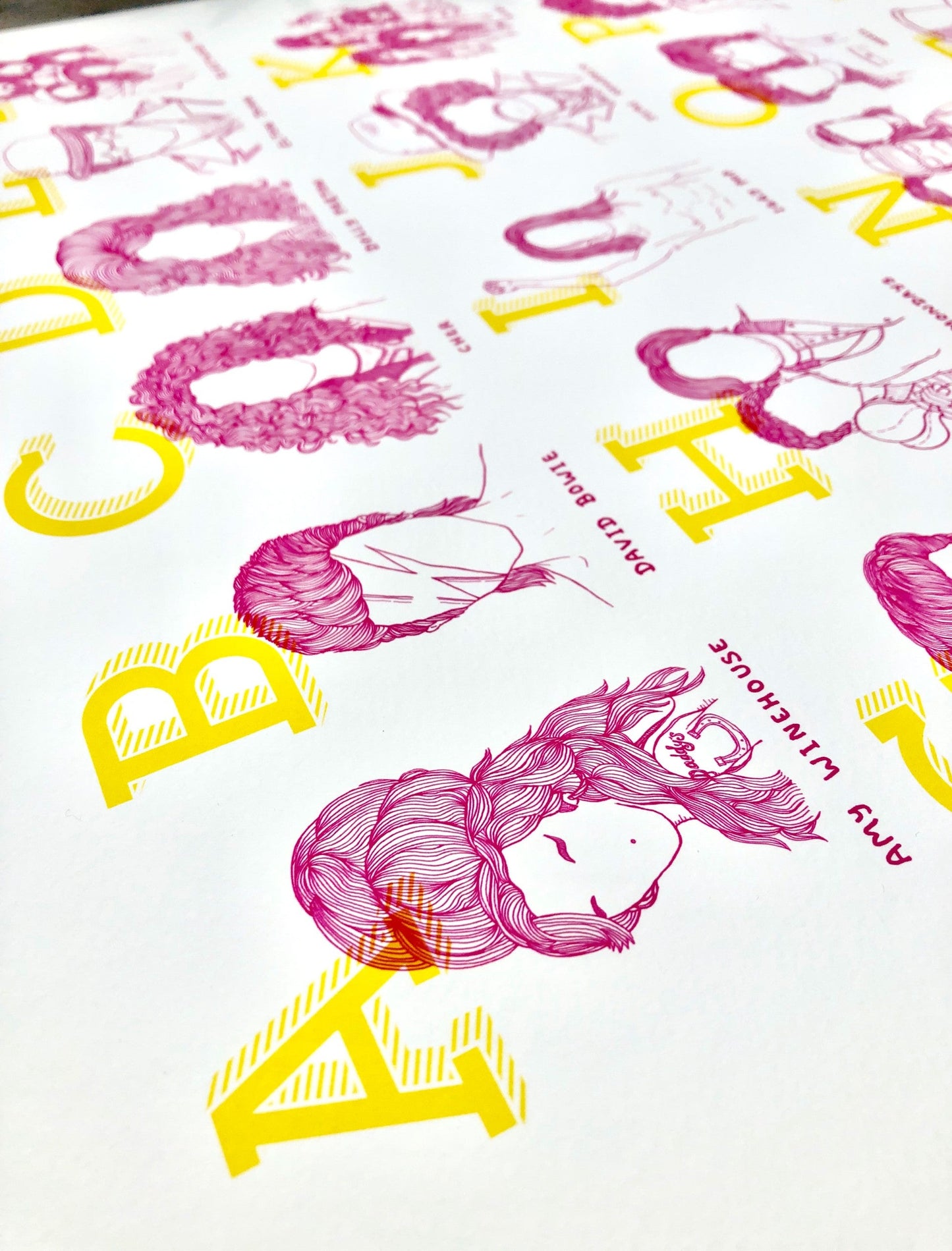A3 Musical Alphabet, Pink