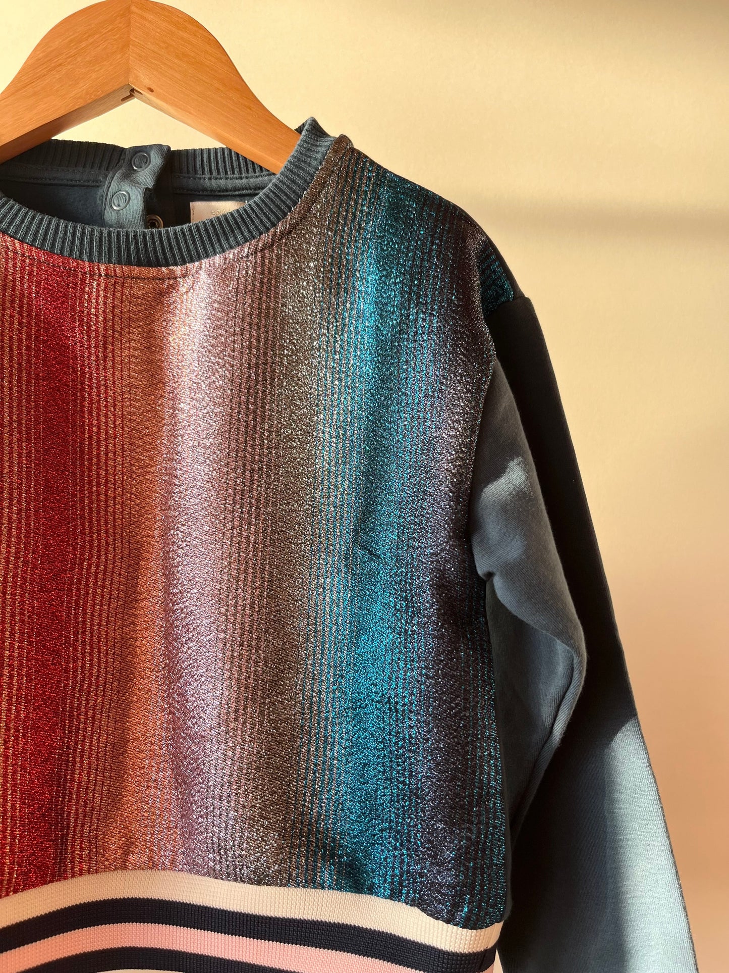 Preloved No Added Sugar, Multicoloured Glitter Sweater, 5 - 6 Years