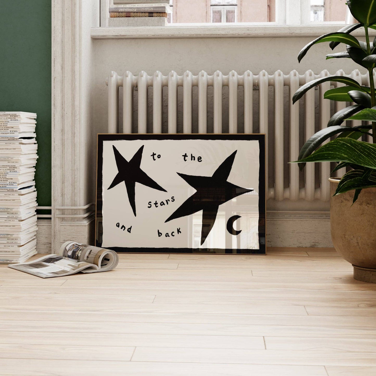 Lune Club - To The Stars and Back Print: Blue, Unframed, A3
