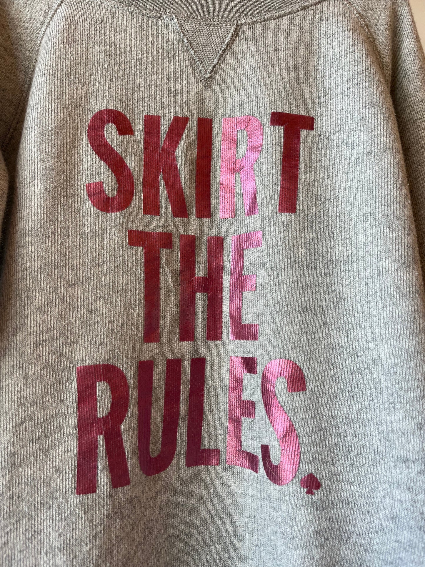 Preloved Kate Spade x Gap, 'Skirt The Rules' Grey Sweatshirt, 8 Years