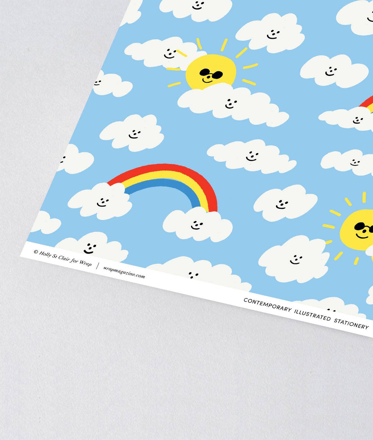 Suns and Clouds Colourful Gender Neutral Kids Gift Wrap