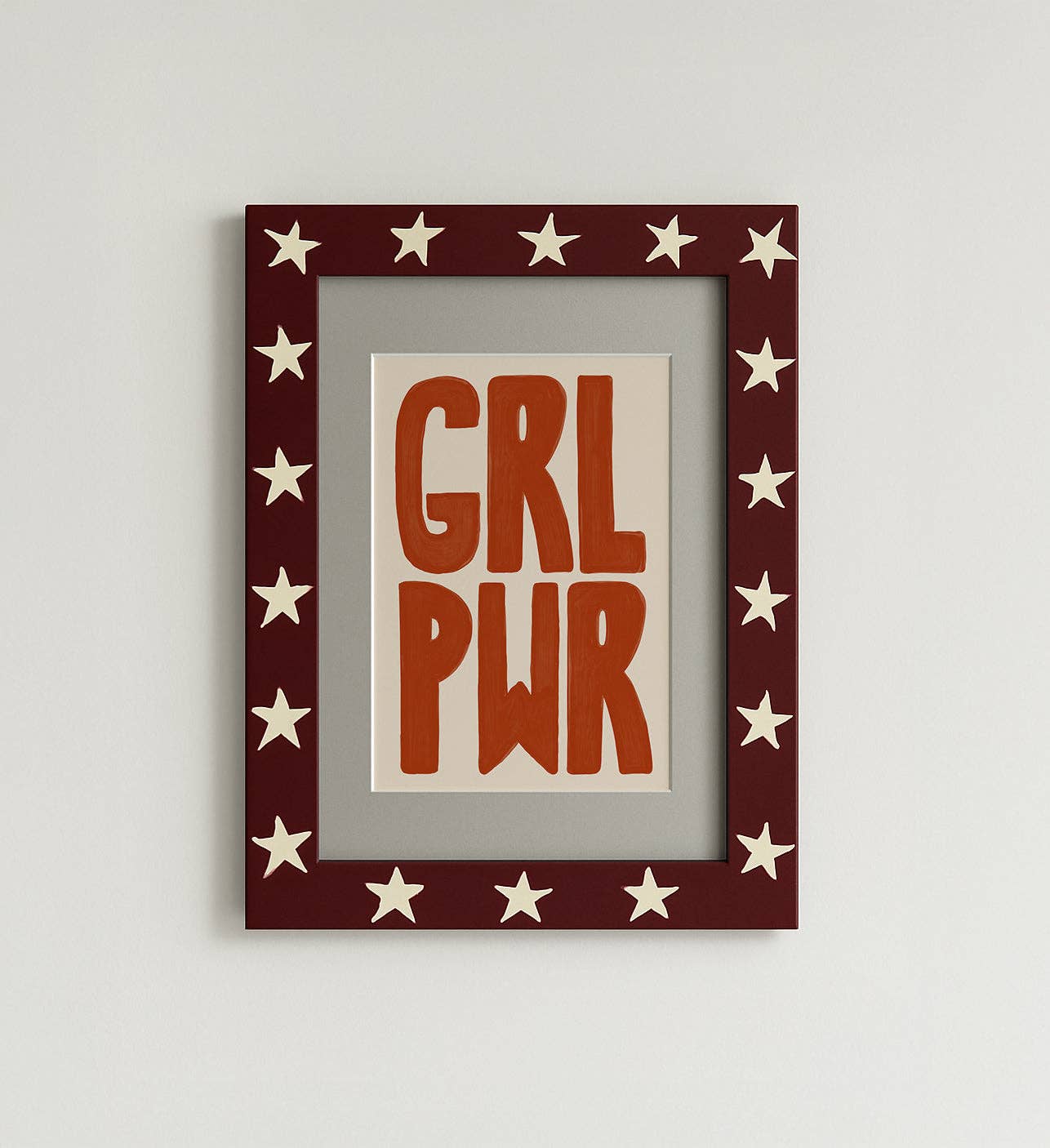 Lune Club - Girl Power Bold Print: Pink, Unframed, A3