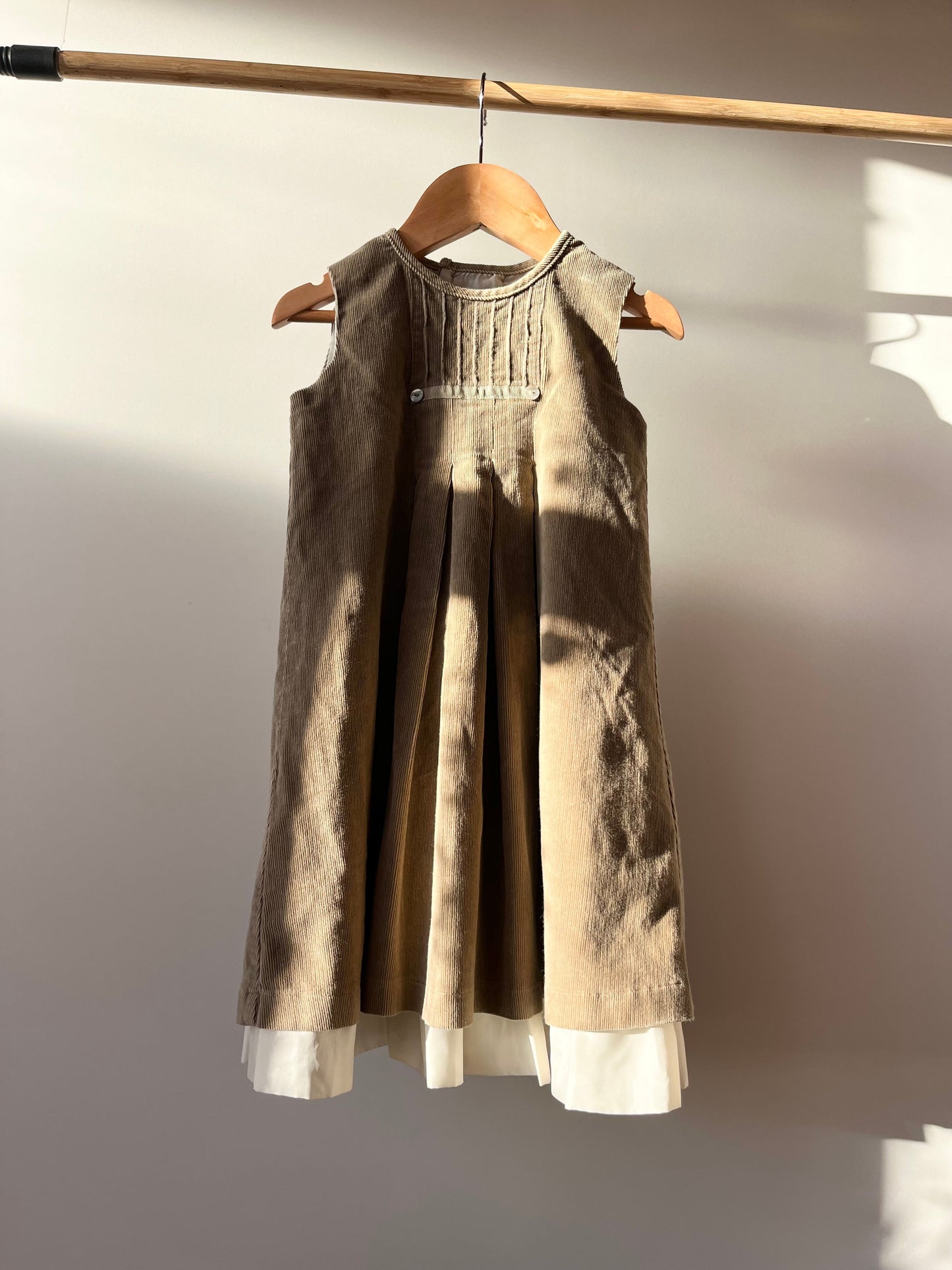 Preloved D'Arcey Brown, Brown Pinafore Dress, 3 years