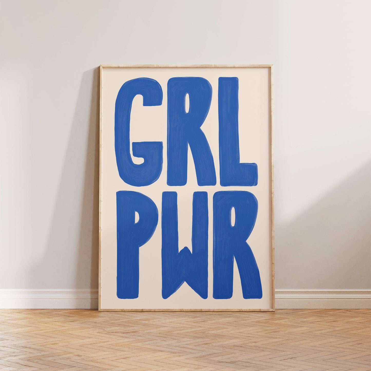 Lune Club - Girl Power Bold Print: Pink, Unframed, A3
