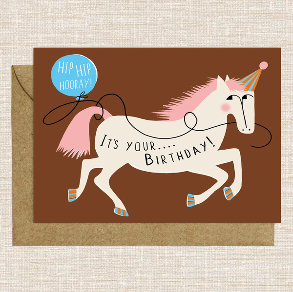 'Fancy Filly' Horse Birthday Card