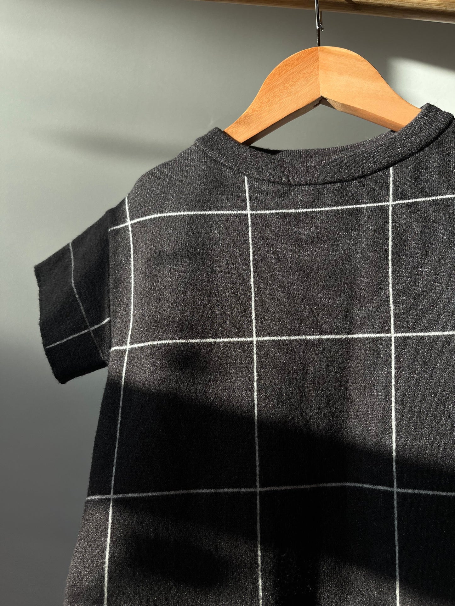 Preloved Zara, Large Grey Checked Dress, 5 Years