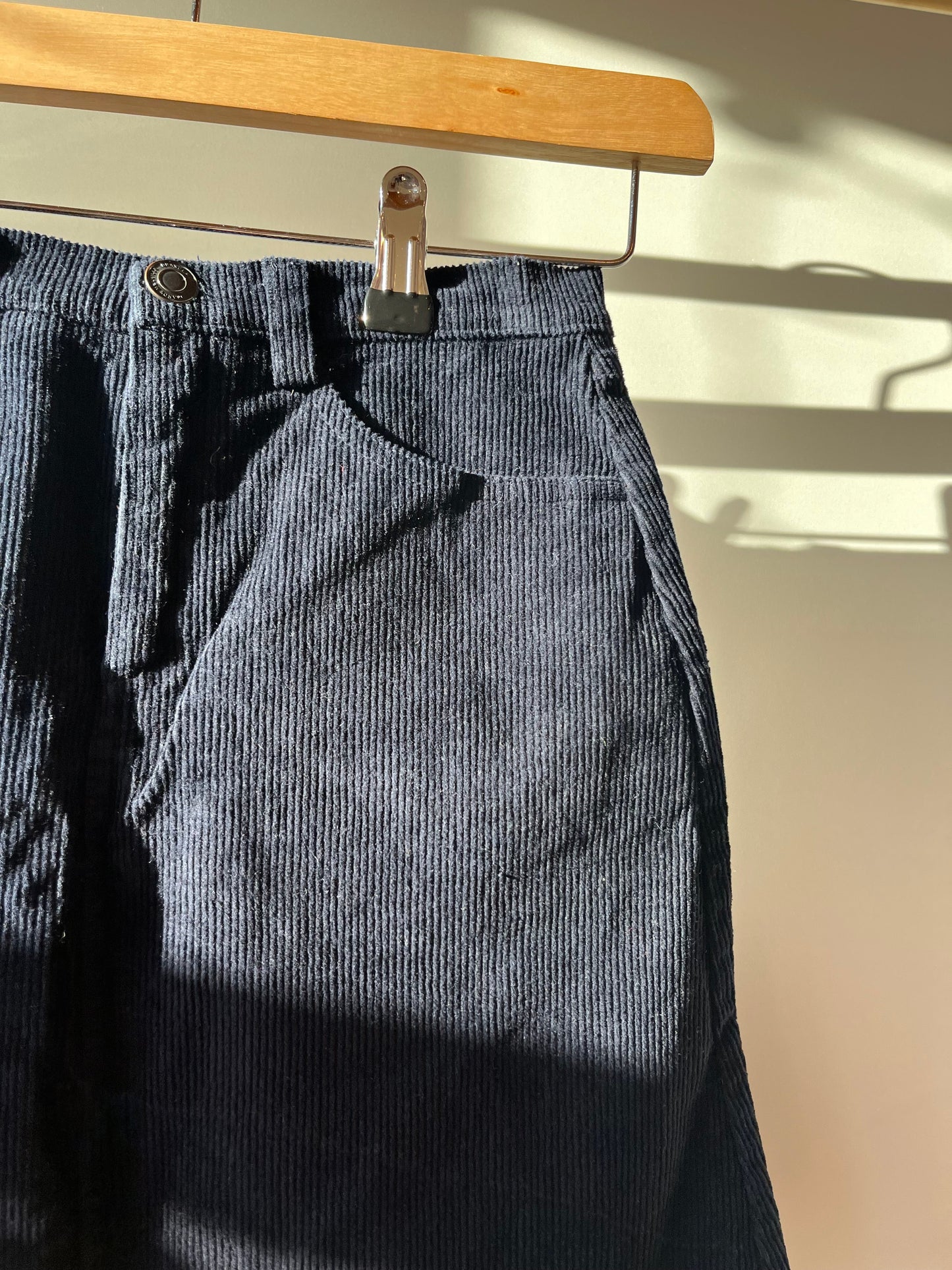 Preloved Brandy Melville, Navy Cord Skirt, 7 - 8 Years