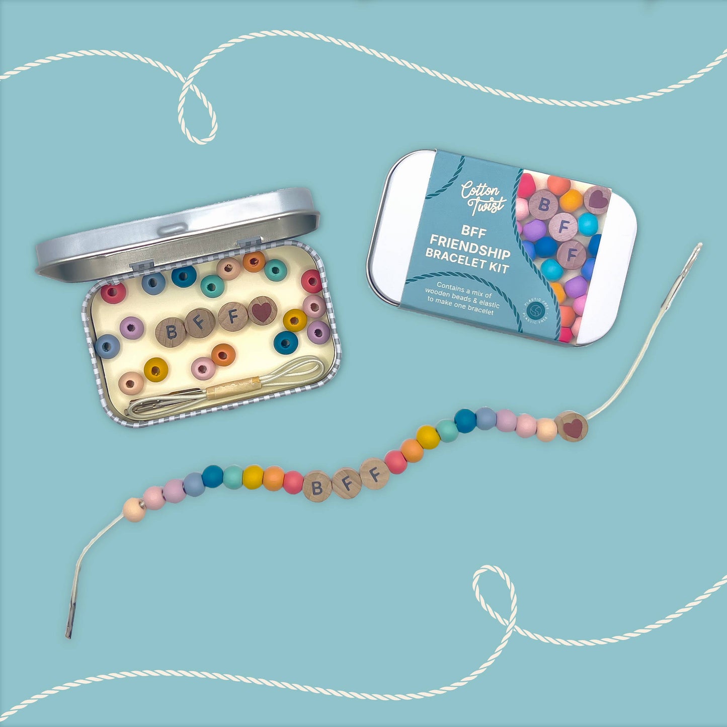 Beaded BFF Rainbow Friendship Bracelet Gift Kit